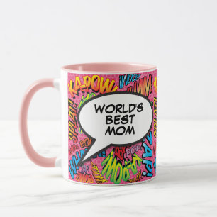 World's Best Mum Fun Comic Book Mug