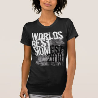 World's Best Mum Grunge Graffitti Text Black Shirt