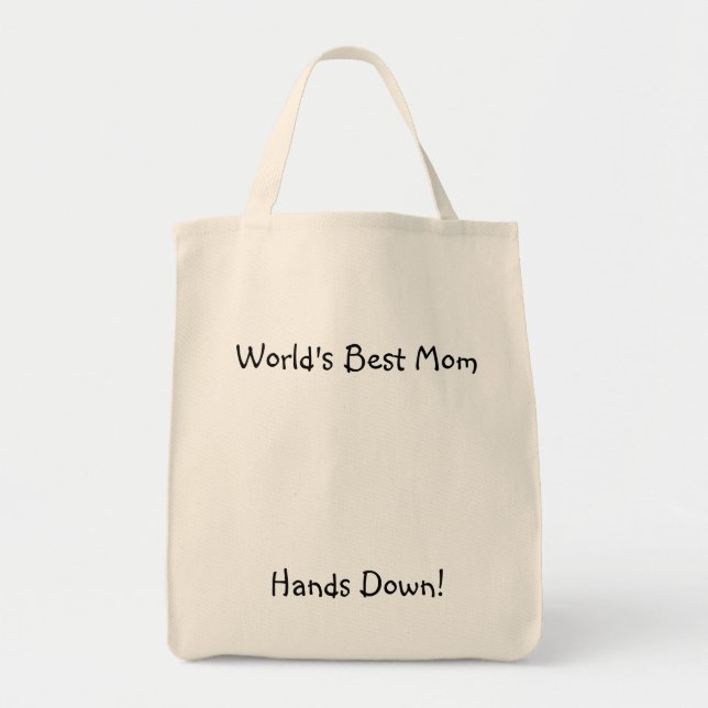 World's Best Mum, Hands Down! Tote Bag (Front)