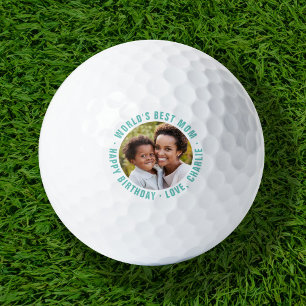 World's Best Mum Happy Birthday Photo Golf Balls
