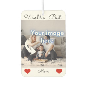 World's best Mum I heart photo text template Car Air Freshener