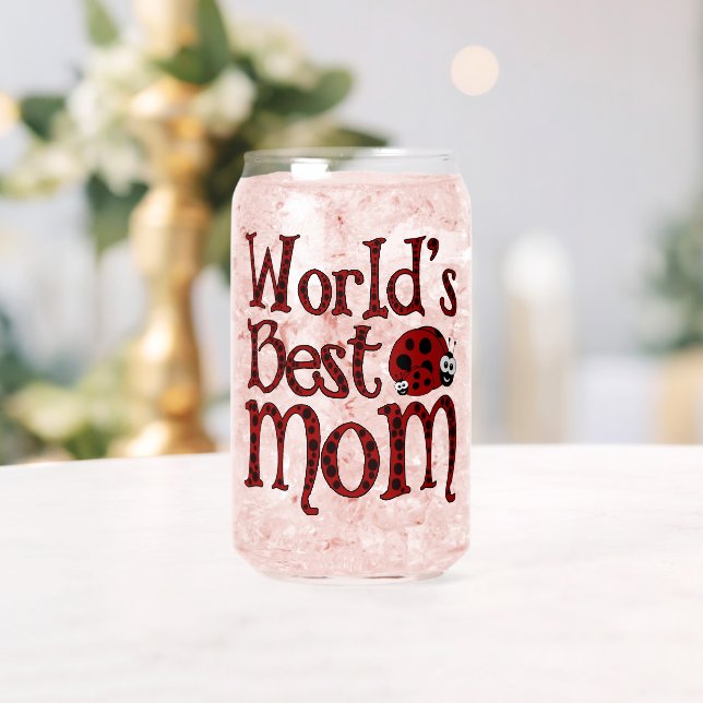 Worlds Best Mum Ladybugs Can Glass (Insitu (Wedding))