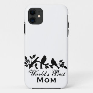 World's Best Mum Mother's Day Bird Branch Silhouet iPhone 11 Case