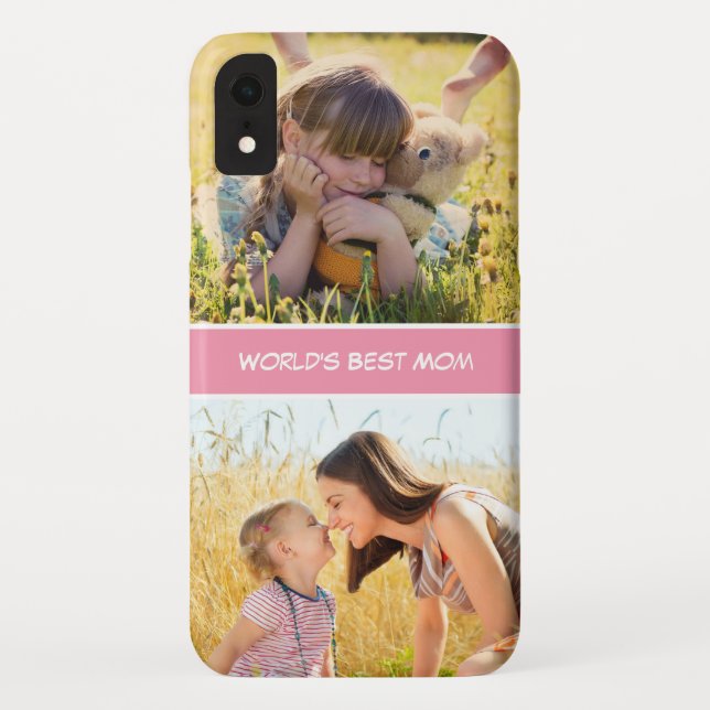 World's Best Mum Mothers Day Gift Custom Photos Case-Mate iPhone Case (Back)