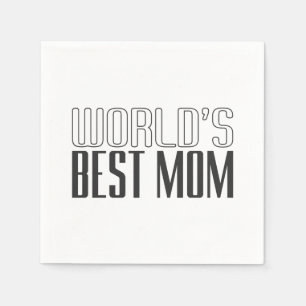 World's Best Mum Mother's Day Paper Napkin