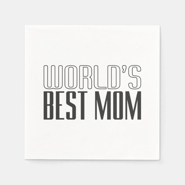 World's Best Mum Mother's Day | Paper Napkin (Front)