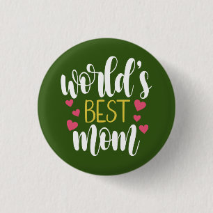 World's Best Mum Mother's Day   Pin Button