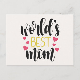 World's Best Mum Mother's Day   Postcard