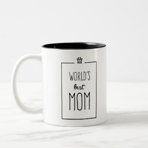 World's Best Mum Mug, Mother's Day Gift Two-Tone Coffee Mug
