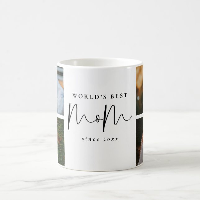 World's Best Mum Photo Collage Coffee Mug (Center)