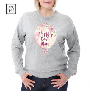 World's Best Mum Pink Floral Balloon Mother's Day T-Shirt