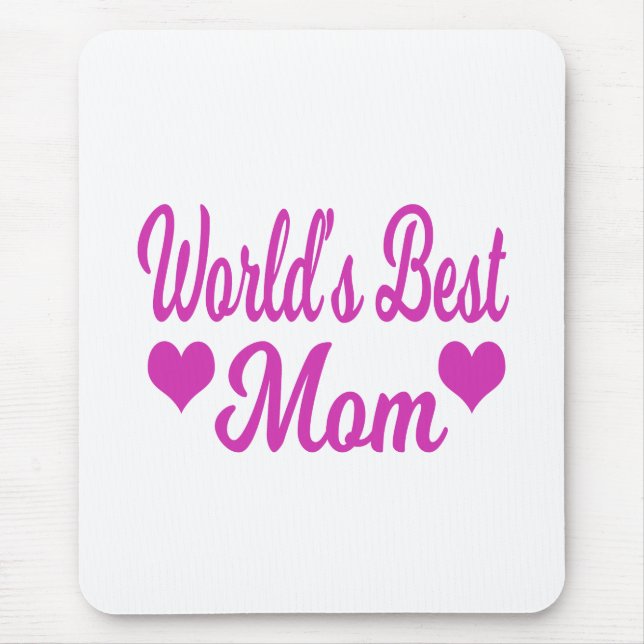 World's Best Mum Pink Mouse Mat (Front)