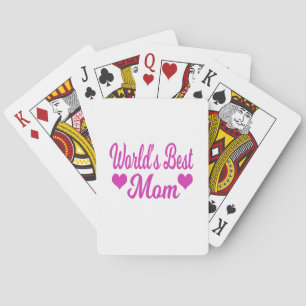 World's Best Mum Pink Playing Cards