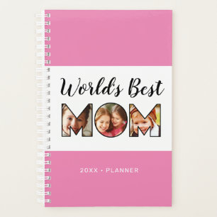 World's Best Mum Quote 3 Photo Collage 2025 Planner