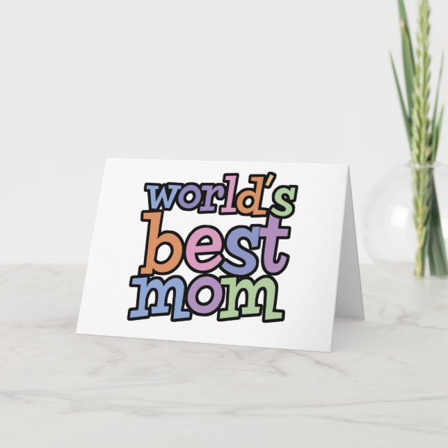 Worlds Best Mum T-Shirts & Gifts Card (Front)