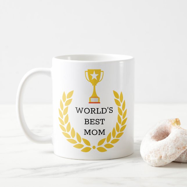 World's Best Mum Trophy Coffee Mug (With Donut)