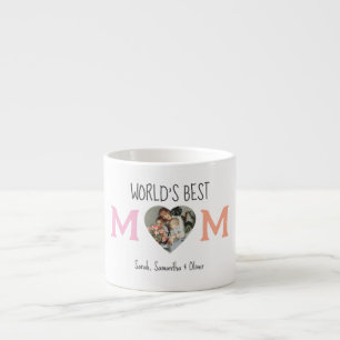 World's Best Mum with Photo & Custom Text    Espresso Cup