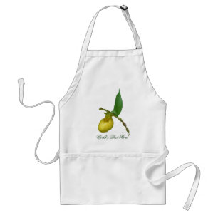 World's Best Mum Yellow Lady Slipper Flower Apron