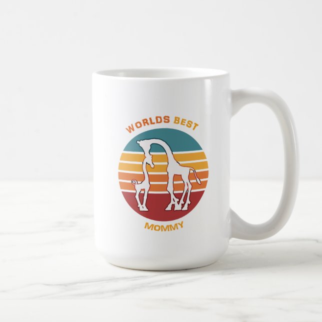 Worlds Best Mummy, Giraffes Coffee Mug (Right)