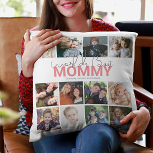 Worlds Best Mummy   Photo Collage Cushion