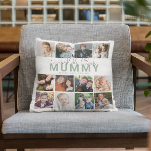 Worlds Best Mummy Photo Collage Cushion