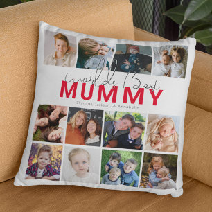 Worlds Best Mummy Photo Collage Cushion
