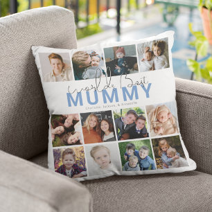 Worlds Best Mummy   Photo Collage Cushion