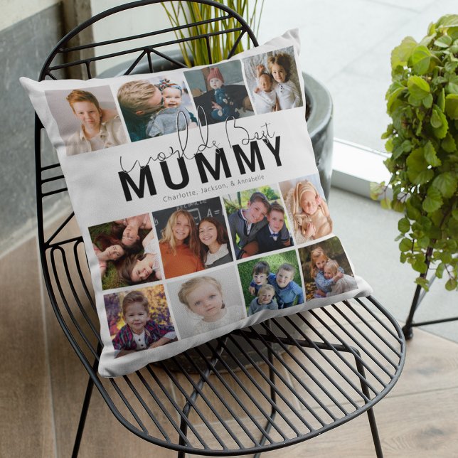 Worlds Best Mummy | Photo Collage Cushion (Creator Uploaded)