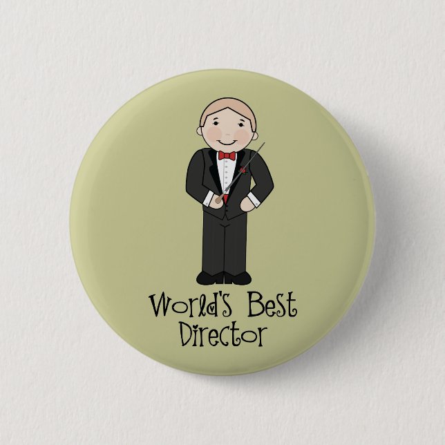 Worlds Best Music Director 6 Cm Round Badge (Front)