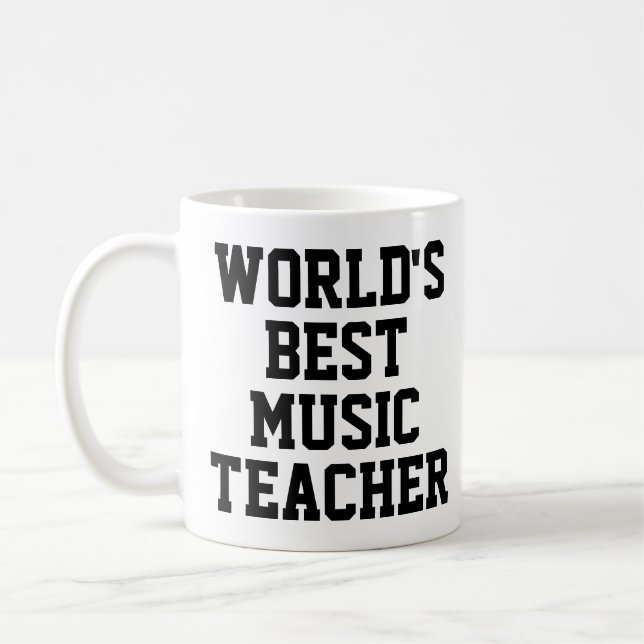 World's Best Music Teacher Gift Mug (Left)