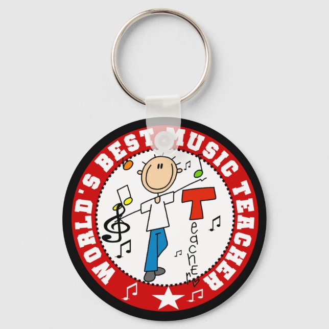 World's Best Music Teacher Key Ring (Front)