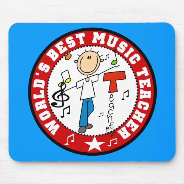 World's Best Music Teacher Mouse Mat (Front)