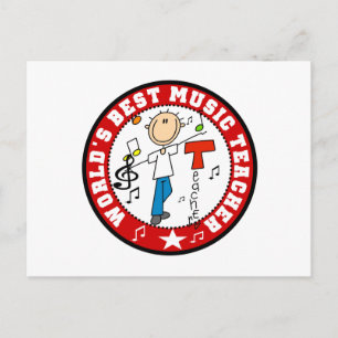 World's Best Music Teacher Postcard
