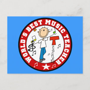 World's Best Music Teacher Postcard