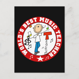 World's Best Music Teacher Postcard