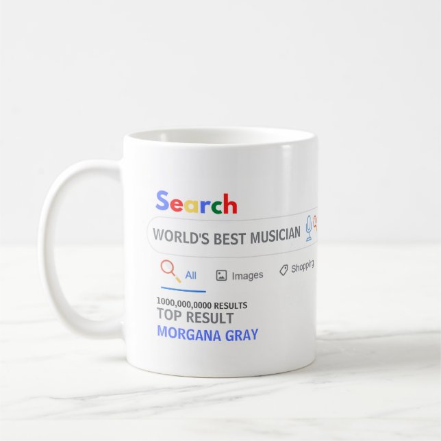 WORLDS BEST MUSICIAN Novelty GAG Search TOP Result Coffee Mug (Left)