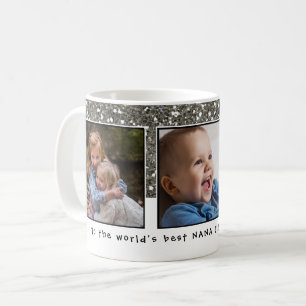 World's Best Nana 3 Photo Collage Grandma Coffee Mug