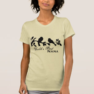 World's Best Nana birds silhouette organic T-shirt