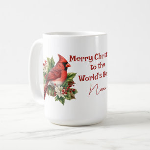 World's Best Nana Christmas Red Cardinal Coffee Mug