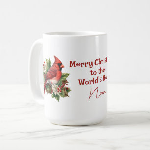 World's Best Nana Christmas Red Cardinal  Coffee Mug