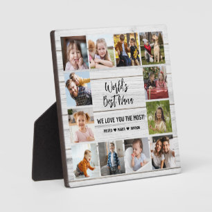 World's Best Nana Grandkids 12 Photo Collage Plaqu Plaque