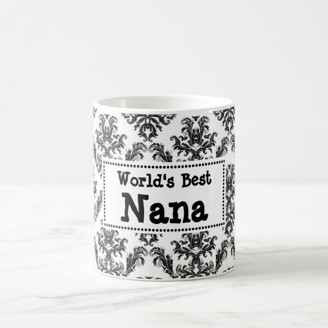 World's Best Nana Mug -  Damask Style (Center)