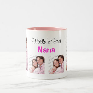 World's Best Nana Photo Mug Pink