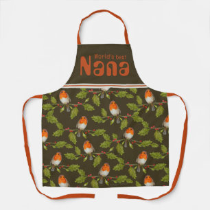 World's Best Nana Retro Custom Robin Apron