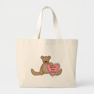 World's Best Nana totebag Large Tote Bag