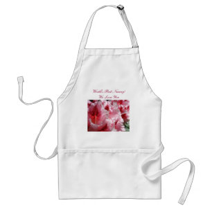 World's Best Nanny! We Love You! Pink Rhodies Standard Apron