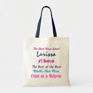 World's Best Niece Blue Pink Purple Tote Bag