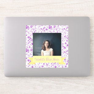 World's Best Niece Photo Custom Purple Stars