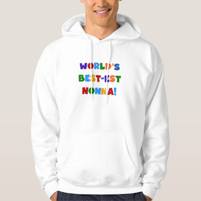World's Best Nonna Bright Colours T-shirts and Gif (Front)