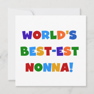 World's Best Nonna Bright Colours T-shirts and Gif